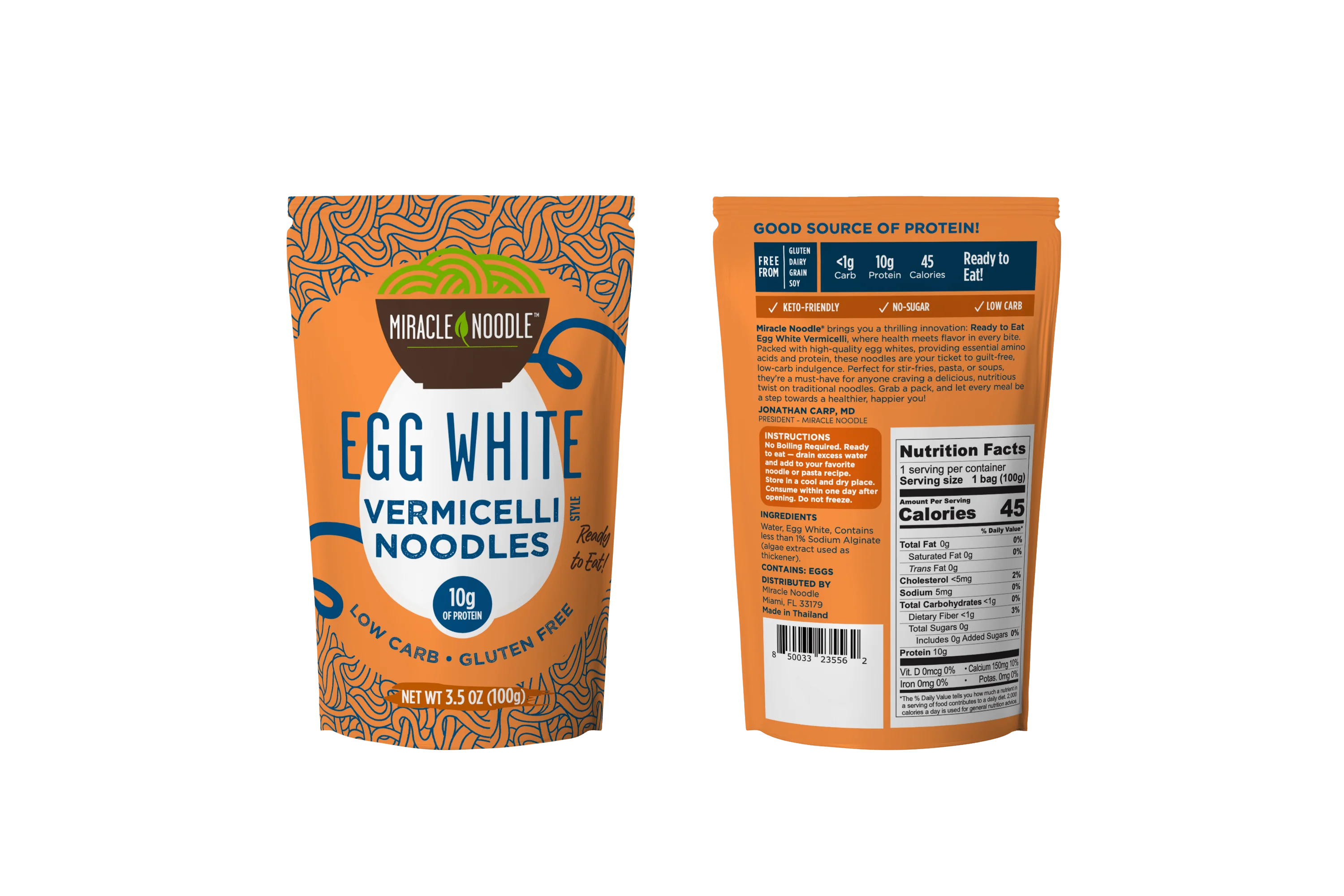 12-Pack Bundle: Miracle Noodle Egg White Spaghetti and Angel Hair/Vermicelli Noodles - Image 3