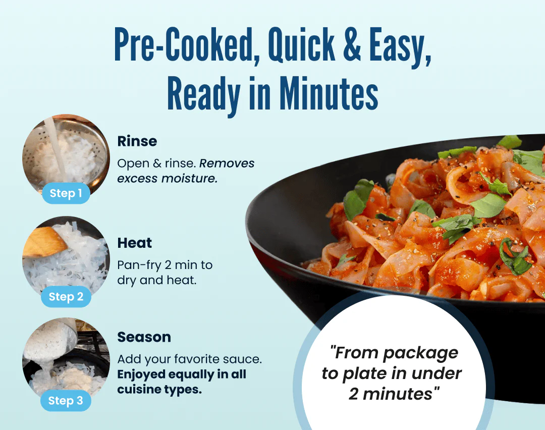 6-Pack Ready to Eat Variety Sampler: Angel Hair, Miracle Rice & Fettuccine - Image 5
